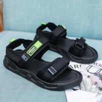 Summer Net Celebrity Fashion Outside Wear Fairy Seaside Non-slip Two Wear Thick Soled Beach Slippers Sandals 41 juoda