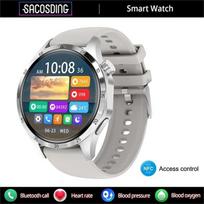 SACOSDING Smart Watch 4 Men Watch 4 Pro AMOLED HD Screen Bluetooth Call NFC Health Monitoring Smartwatch 2024 New Watch GT 4 sidabras