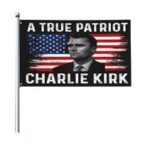 Ilsėkis ramybėje Charlie Kirk Vėliava TIKRA Patriotinis Atminimo Vėliava 3×5FT Lauko B