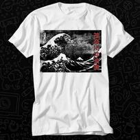 Japanese The Great Wave Off Kanagawa Oki Nami Ura Kanji T Shirt 562 S