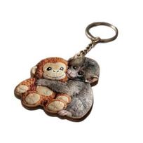 Protect Punch The Monkey Keychain Lightweight Bag Charm Mini Accessory Wallet Charm Backpack Decoration 1pc