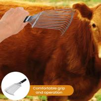 Livestock Grooming Rake Horse Mane Undercoat Rake Steel Cashmere And Wool Brush Coat Dematting Comb For Pets Animals Cattle Goat CHINA