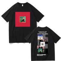 Rapper Kanye West My Beautiful Dark Twisted Fantasy Cover T-shirt Donda The College Dropout T-shirts Men Vintage T Shirt S