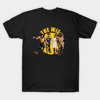 Men Black Print T-shirt The-Wiz No-Cut Transfer Paper Print Cotton Tshirt S