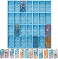 Shiny Dominoes Silicone Epoxy Resin Mould Cake Mold Fondant Molds Cake Decorating Tools Chocolate Fondant Tools Soap Mold Diy Blue