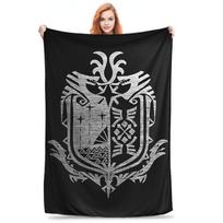 Monster Hunter World Blankets Breathable Fleece Sofa Throw Blanket for Home Bedroom Travel Throws Bedspread Quilt Size: 75*100cm, Weight: 230 GSM
