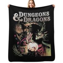 Funny Fans Dungeons And Cute Throw Blanket Thin Soft Blanket for Summer Night Sleeping Size: 75*100cm, Weight: 230 GSM