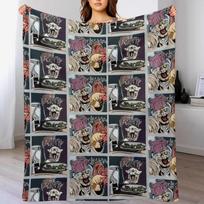 Jojo Refrence Throw Blanket Lightweight Warm Blanket for Indoor Outdoor Use Size: 75*100cm, Weight: 230 GSM