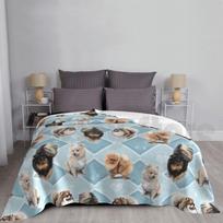 The Pomeranian Blanket Fashion Custom 75 Pom Pompon Pomeranian Pomeranians Toy Dog Breed Dogs Puppy Puppies Size: 75*100cm, Weight: 230 GSM