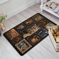 Panther Portrait Compilation Pattern Rug Floor Mat for Living Room or Bedroom Soft and Comfortable Carpet a Gift for Birthday and Holiday. 40x60cm( 15x23in ) įvairiaspalvis