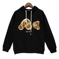 Cross-border European and American trendy brand palm angel severed bear embroidered hooded sweater men's and women's high street loose bf hoodie S juoda