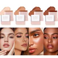 4pcs On-the-Glow Multi-Use Moisture Foundation Stick Set Long-Lasting Waterproof Concealer Oil-Control Natural Dewy Face Makeup for Women 4pcs