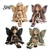 Beginner Sewing Kit Fairy Patchwork DIY Kit, Flower Fairies Make 4 Decorative Tabletop Dolls Dolls, Beginner-Friendly Craft Project for Home G