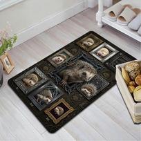 Hedgehog Portrait Rug Pattern Rug Floor Mat for Living Room or Bedroom Soft and Comfortable Carpet a Gift for Birthday and Holiday. 40x60cm( 15x23in ) įvairiaspalvis