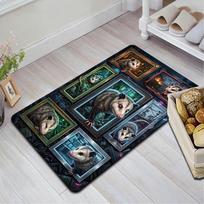 Possums Techscape Pattern Rug Floor Mat for Living Room or Bedroom Soft and Comfortable Carpet a Gift for Birthday and Holiday. 40x60cm( 15x23in ) įvairiaspalvis