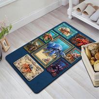 Hermit Crab Gallery Pattern Rug Floor Mat for Living Room or Bedroom Soft and Comfortable Carpet a Gift for Birthday and Holiday. 40x60cm( 15x23in ) įvairiaspalvis