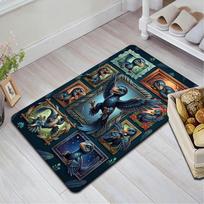 Dinosaurs Frames Pattern Rug Floor Mat for Living Room or Bedroom Soft and Comfortable Carpet a Gift for Birthday and Holiday. 40x60cm( 15x23in ) įvairiaspalvis