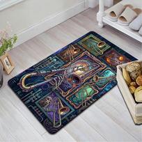Alien Trombone Frames Pattern Rug Floor Mat for Living Room or Bedroom Soft and Comfortable Carpet a Gift for Birthday and Holiday. 40x60cm( 15x23in ) įvairiaspalvis