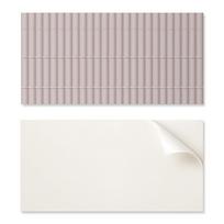 Set of PVC Tiles with Decor for Kitchen or Bathroom Parallel Stripes Texture 10X40X20 Cm