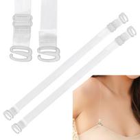 Fashion Transparent Adjustable Steel Hook 1.5CM Bra Straps Invisible