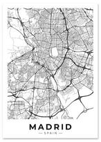Madrid City Map Poster 21x29,7 cm A4