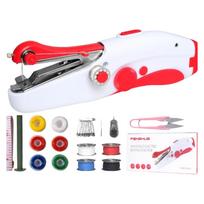 Portable Sewing Machine with Twin Needle, Handheld Stitching Machine for Home Use, Battery Operated (Requires 4 AA Batteries)