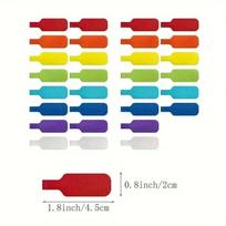 20pcs Colored Zip Ties Set for Cable Marking Organization and Identification Bright Design Writeable Cable Ties Random Color