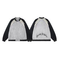 Cross-border European and American trendy brand palm angel letter logo printing color matching baseball jersey men's and women's high street sports S
