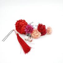 Japanese Style Japanese Kimono Hair Clips Handmade Tassels Hair Stick  Yukata Festival raudona