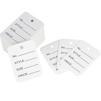 1000Pcs White Clothing Price Tags, Clothes Size Tags with Box Set, Small Paper Labels Making Writable Merchandise Hang Tags for Product, Store, Retail