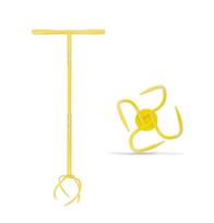 New High-quality Detachable Garden Soil Grabber Grassland Oxygenation Hole Digger and Manual Soil Loosening Tool for Gardens geltona
