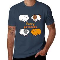 Furry Potatoes Aka Guinea Pigs Cavy Tshirt Big Size Crew Neck Tshirt S