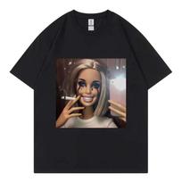 Sad Doll Smoking Cigarette Selfie T-shirt S