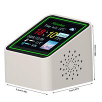 Smart WiFi Weather Digital Clock Station with Temperature Humidity Display Date Clock Weather Station for Home Office Desk Decor