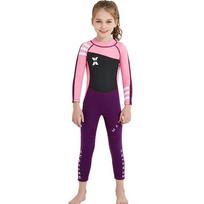 2.5mm Neoprene Kids Wetsuit Girls - Full Body Long Sleeve Dive Suit Snorkeling Surfing Swimming With UV Protection Small