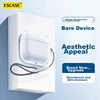 Airpods 4 Case, Wireless Bluetooth Earphone Shockproof Dustproof TPU Transparent Case for Bare Device, Aesthetically Pleasing + Lanyard