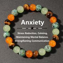 Natural Agate Raw Stone Bracelet Orange Handmade Tiger Eye Turquoise Crystal Beads Energy Jewelry for Women L1357