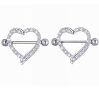 16G 14G Titanium Barbell Nipple Shield Jewelry Silver Color Zircon Nipple Rings Women Body Piercing Sexy Shoppings Acessorios 1.6mm Steel Bar