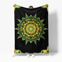 Vibrant Floral Paisley Mosaic Geometric Print Throw Blanket for Sofa Bed Couch Decoration Gift 75x90cm
