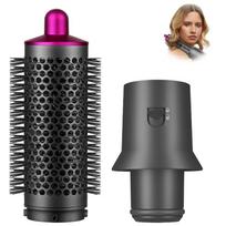 Mažas apvalus tūrio suteikiantis šepetys, skirtas Dyson Airwrap, su adapteriu Dyson Supersonic plaukų džiovintuvui HD01 HD02 HD03 HD04 HD07 HD08, plaukų formavimo įrankis 2pcs gray