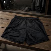 Hockey Jockstrap Shorts Perforated Mesh Elastic Waistband Jock Pants with a Guard