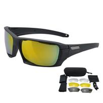 Tactical Safety Goggles Cycling Outdoor Sports Anti-Impact Wind Dust Protection Eyewear Unisex Black Green Khaki Black