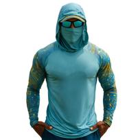 Men's Casual Drop-Shoulder Hooded Long-Sleeve  Shirt XL