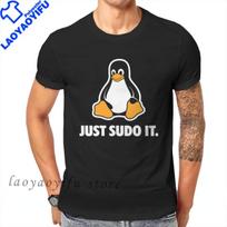 S5xl Unisex Clothing Just Sudo It Tshirt Funny For Unisex Linux Operating System Tux Penguin Clothing Style Tops Oversized T Shirt M