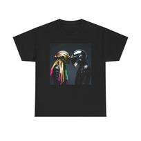 Daft Punk Graphic Neon Tshirt EDM Techno Tour Merch Unisex Heavy Cotton Tee S