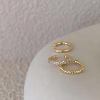 3Pcs Fashion Zircon Ear Cuffs Without Piercing Ear Clip Earrings Non-Piercing Fake Cartilage Earrings For Women Jewelry Gifts auksas