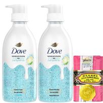 Dove Glacier Sea Salt & White Grapefruit Shower Gel Bundle