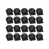 Self-Adhesive Cable Clips, No Drilling Wire Management Holders, 20-Pack for Desk and Home One Size juoda