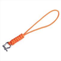 D Bow Buckle Paracord Keychain High Strength Parachute Cord Keychain  Camping Rescue orange