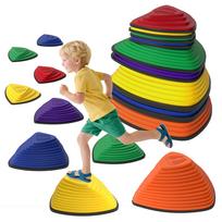 9-Piece Stepping Stone Set, Non-Slip Design, for Indoor & Outdoor, Stackable, Colorful 37.5 x 37.5 x 16 cm